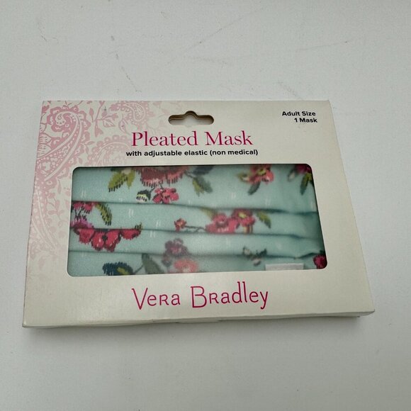 NWT Vera Bradley Cloth Mask - Water Bouquet Pattern - Picture 2 of 2